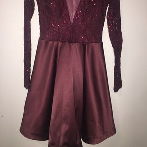 Burgundy dress